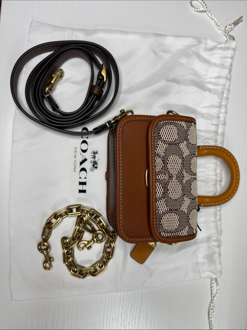 Coach Mini Rogue Top Handle in Signature Jacquard - Picture 15 of 15